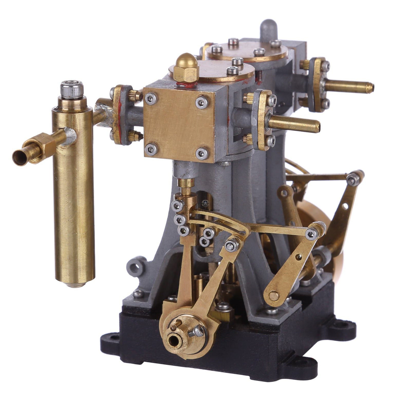 Mini Double-Cylinder Compound Steam Engine with Reversing Mechanism for Steamboats, RC Boats, and Model Ships Mini Double-Cylinder Compound Steam Engine with Reversing Mechanism for Steamboats, RC Boats, and Model Ships