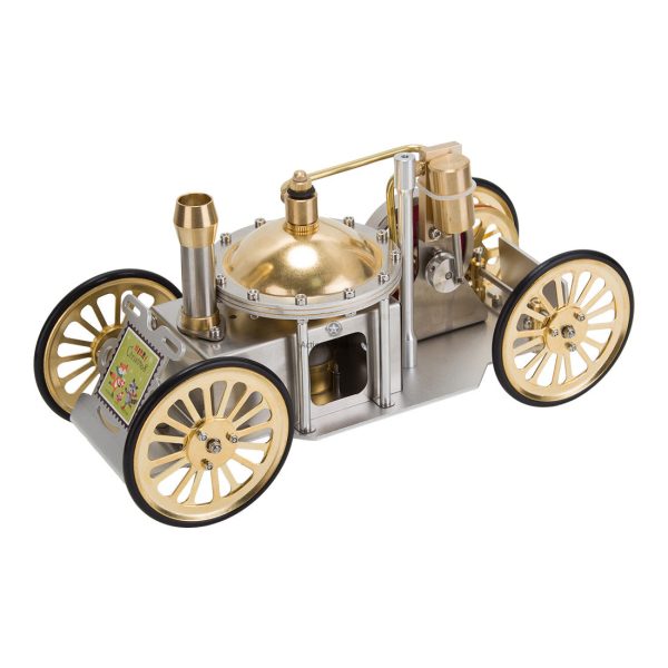 ENJOMOR Metal Steam Engine Toy Car: Classic Steam Powered Vehicle, Christmas Gift