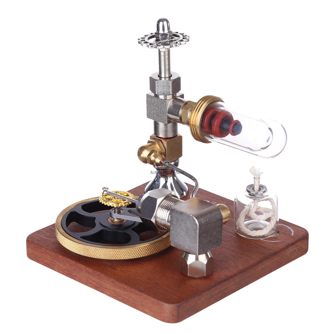 Stirling Engine Model with Horizontal Flywheel | Adjustable Speed | Science Experiment Engine Stirling Engine Model with Horizontal Flywheel | Adjustable Speed | Science Experiment Engine