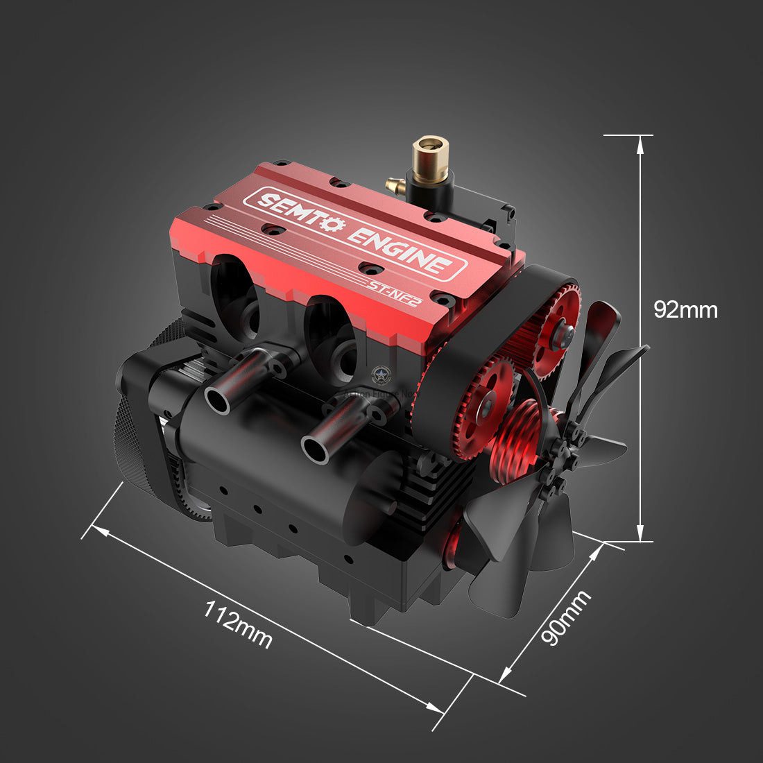 SEMTO ST-NF2 7cc Nitro Engine Model Kit - Build Your Own SOHC Inline 2-Cylinder 4-Stroke Engine SEMTO ST-NF2 7cc Nitro Engine Model Kit - Build Your Own SOHC Inline 2-Cylinder 4-Stroke Engine
