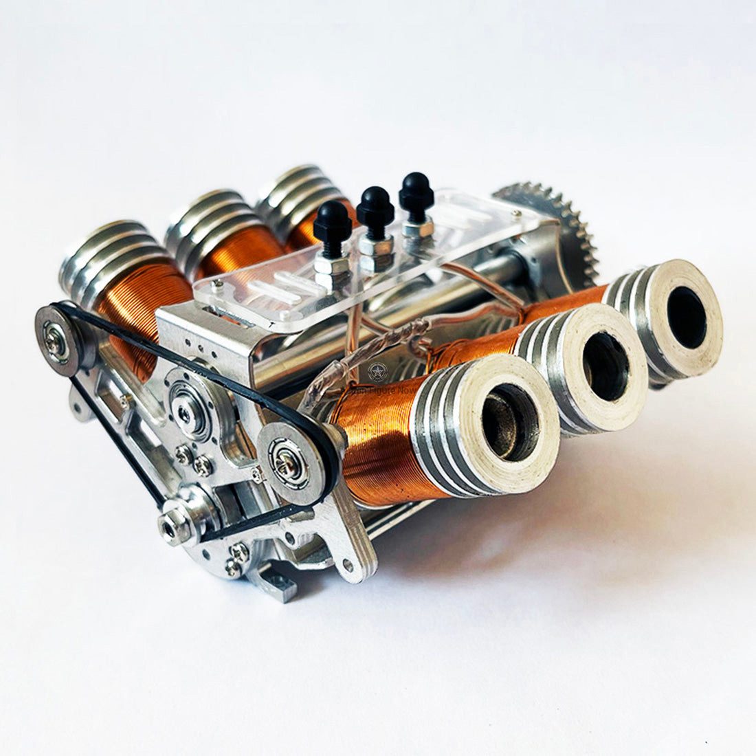 Brushless V6 Double-Piston Electric Motor for 1/10 RC Cars and Ships (Metal Construction) Brushless V6 Double-Piston Electric Motor for 1/10 RC Cars and Ships (Metal Construction)