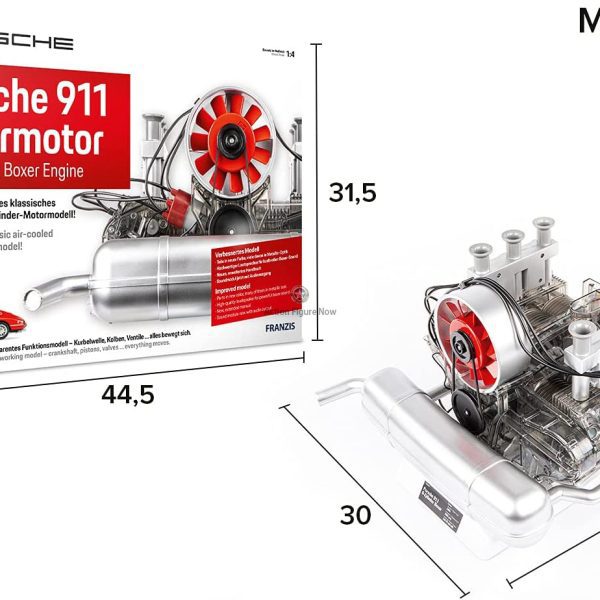 Porsche 911 Boxer Engine Model DIY Kit: Build a Working 6-Cylinder Air-cooled Engine Model