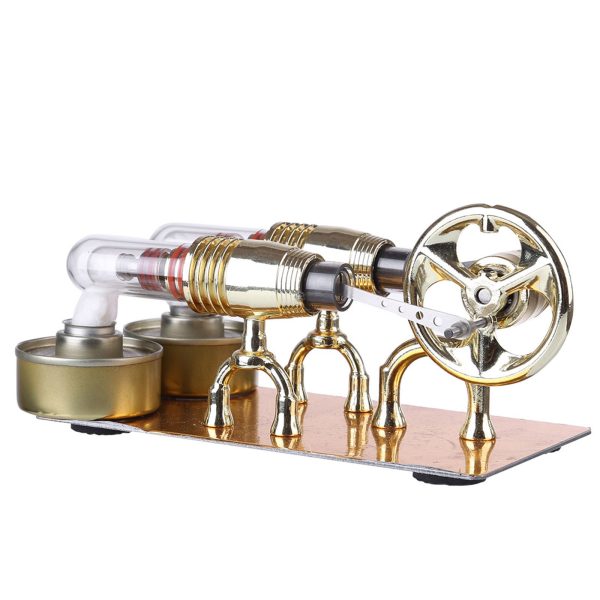 4 Cylinder Stirling Engine Kit - Row-Balance Stirling Engine Model (External Combustion Engine)