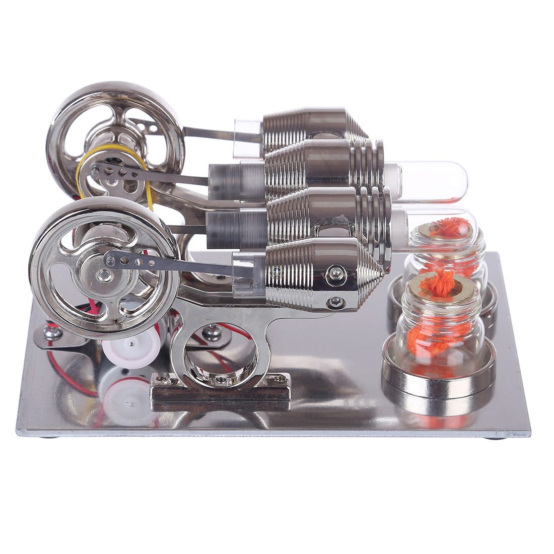 2-Cylinder Stirling Engine Model with Electricity Generator 2-Cylinder Stirling Engine Model with Electricity Generator