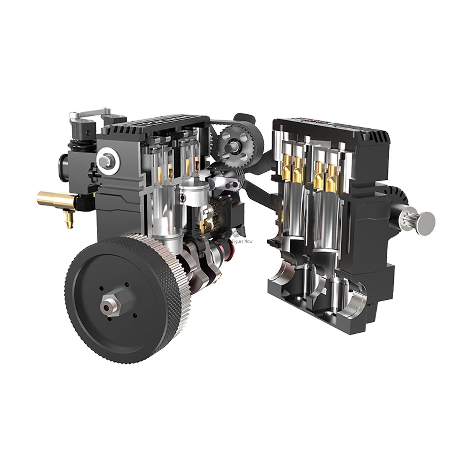 TOYAN FS-L200W Water-cooled 7cc Inline 2-Cylinder 4-Stroke Methanol Engine Model - DIY Assembly Kit TOYAN FS-L200W Water-cooled 7cc Inline 2-Cylinder 4-Stroke Methanol Engine Model - DIY Assembly Kit