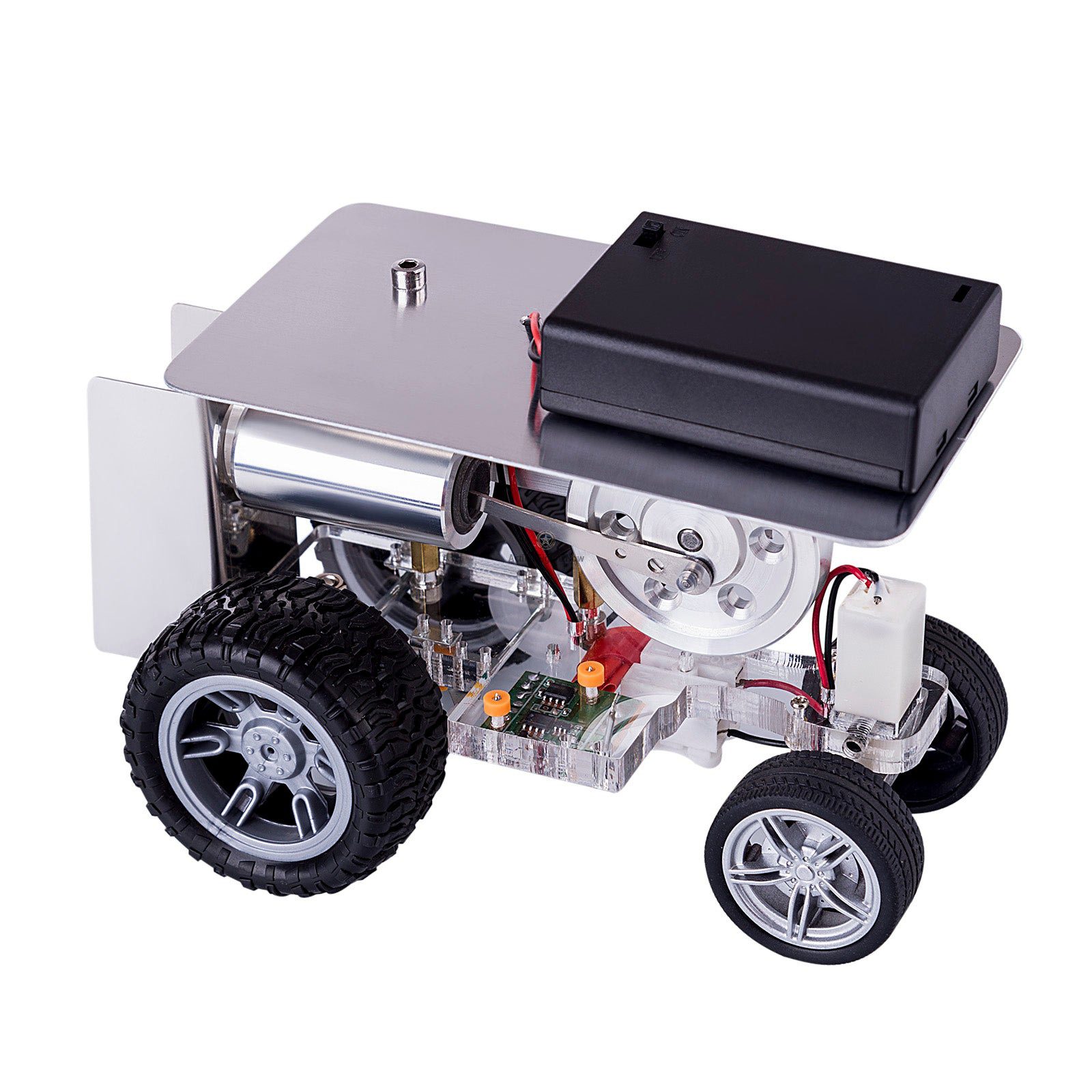 DIY Stirling Engine Model Car - RC Steering Vehicle for Science Experiments and Teaching DIY Stirling Engine Model Car - RC Steering Vehicle for Science Experiments and Teaching