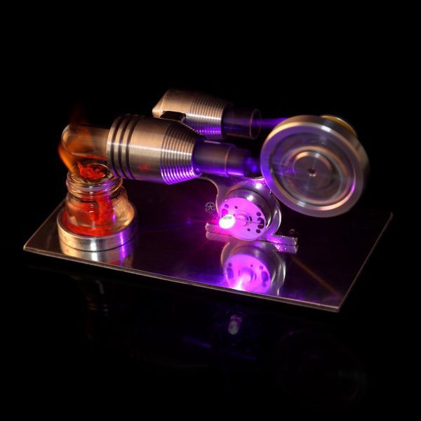 Stirling Engine Model Generator Kit with Colorful LED Light Show