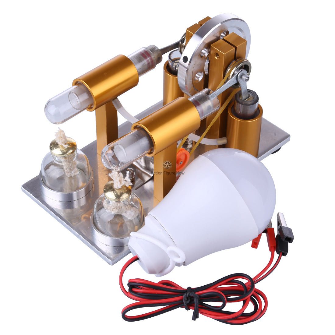 Stirling Engine Model: Two-Cylinder Physics Experiment and Generator Stirling Engine Model: Two-Cylinder Physics Experiment and Generator