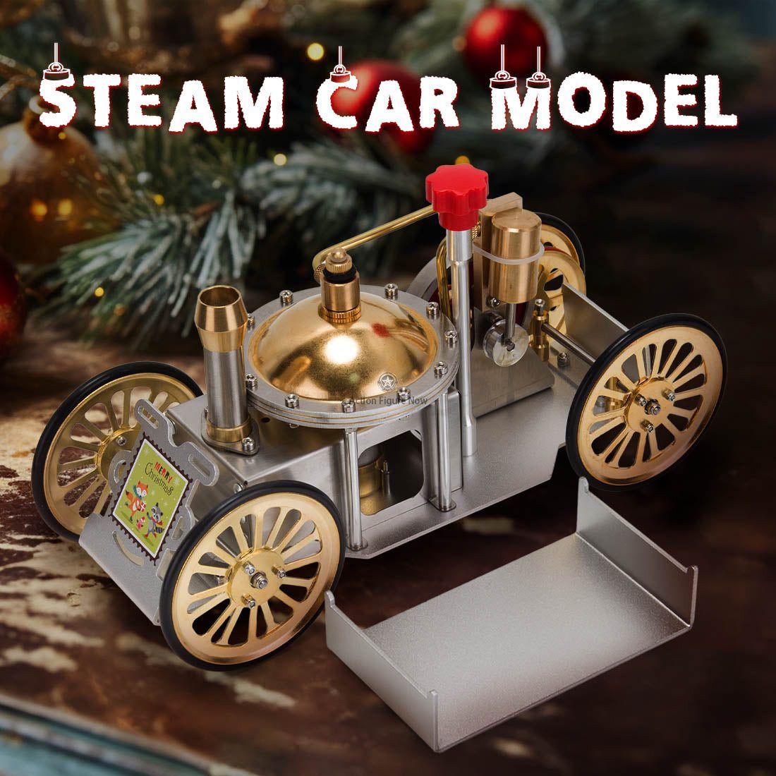 ENJOMOR Metal Steam Engine Toy Car: Classic Steam Powered Vehicle, Christmas Gift ENJOMOR Metal Steam Engine Toy Car: Classic Steam Powered Vehicle, Christmas Gift