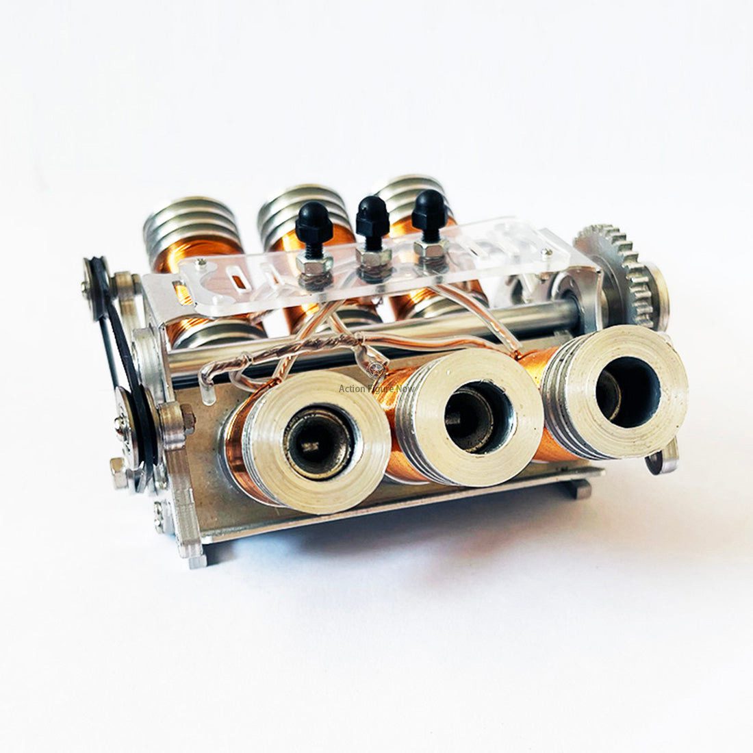 Brushless V6 Double-Piston Electric Motor for 1/10 RC Cars and Ships (Metal Construction) Brushless V6 Double-Piston Electric Motor for 1/10 RC Cars and Ships (Metal Construction)