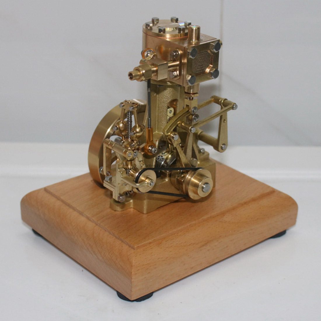 1.85cc Mini Retro Vertical Single-Cylinder Double-Acting Steam Engine Model Kit with Speed Reducer