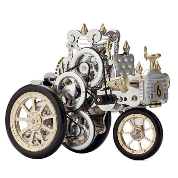 Metal Stirling Engine Kit - DIY Retro Trike Vehicle Model - 102 Pieces