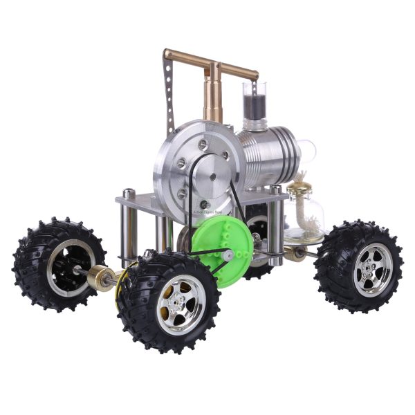 Balance Type Closed-Cycle Stirling Engine Hot Air Single-Cylinder Car Model Science Experiment Educational Toy