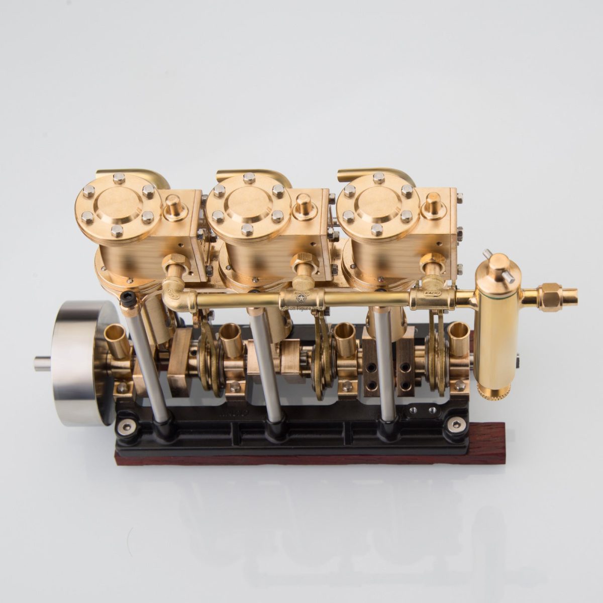 KACIO LS3-13S Three-Cylinder Steam Engine Model with Oil Cup and Forward/Reverse Rotation Capability