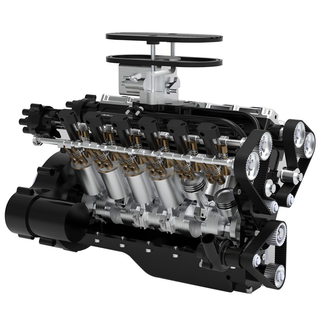 ENJOMOR V12 Internal Combustion Engine Model: 4-Stroke Water-Cooled DOHC 12-Cylinder 72CC Electric Gasoline V12 Engine Model ENJOMOR V12 Internal Combustion Engine Model: 4-Stroke Water-Cooled DOHC 12-Cylinder 72CC Electric Gasoline V12 Engine Model