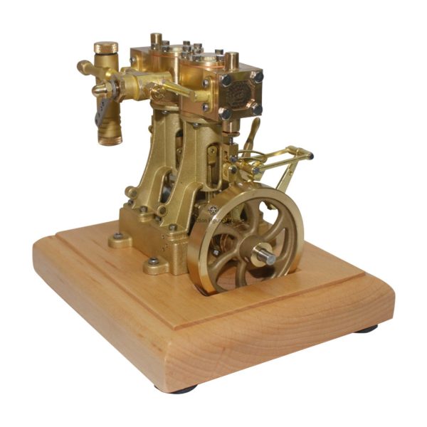 3.7CC Retro Vertical Reciprocating Double-Acting Model Steam Engine with 200ml Steam Boiler