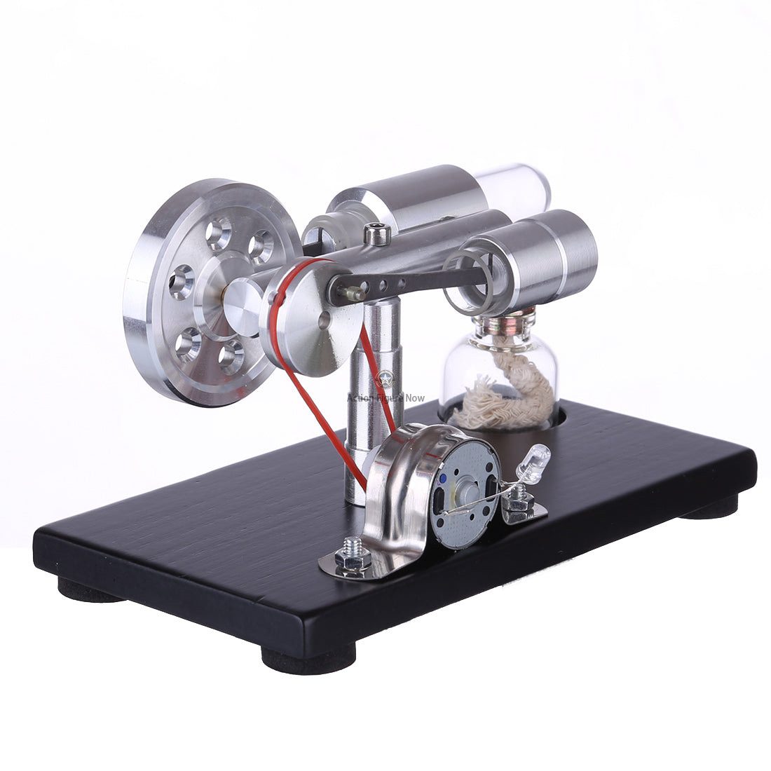 Shape Stirling Engine Generator Model with LED Lights and Digital Voltage Display - STEM Educational Model Shape Stirling Engine Generator Model with LED Lights and Digital Voltage Display - STEM Educational Model