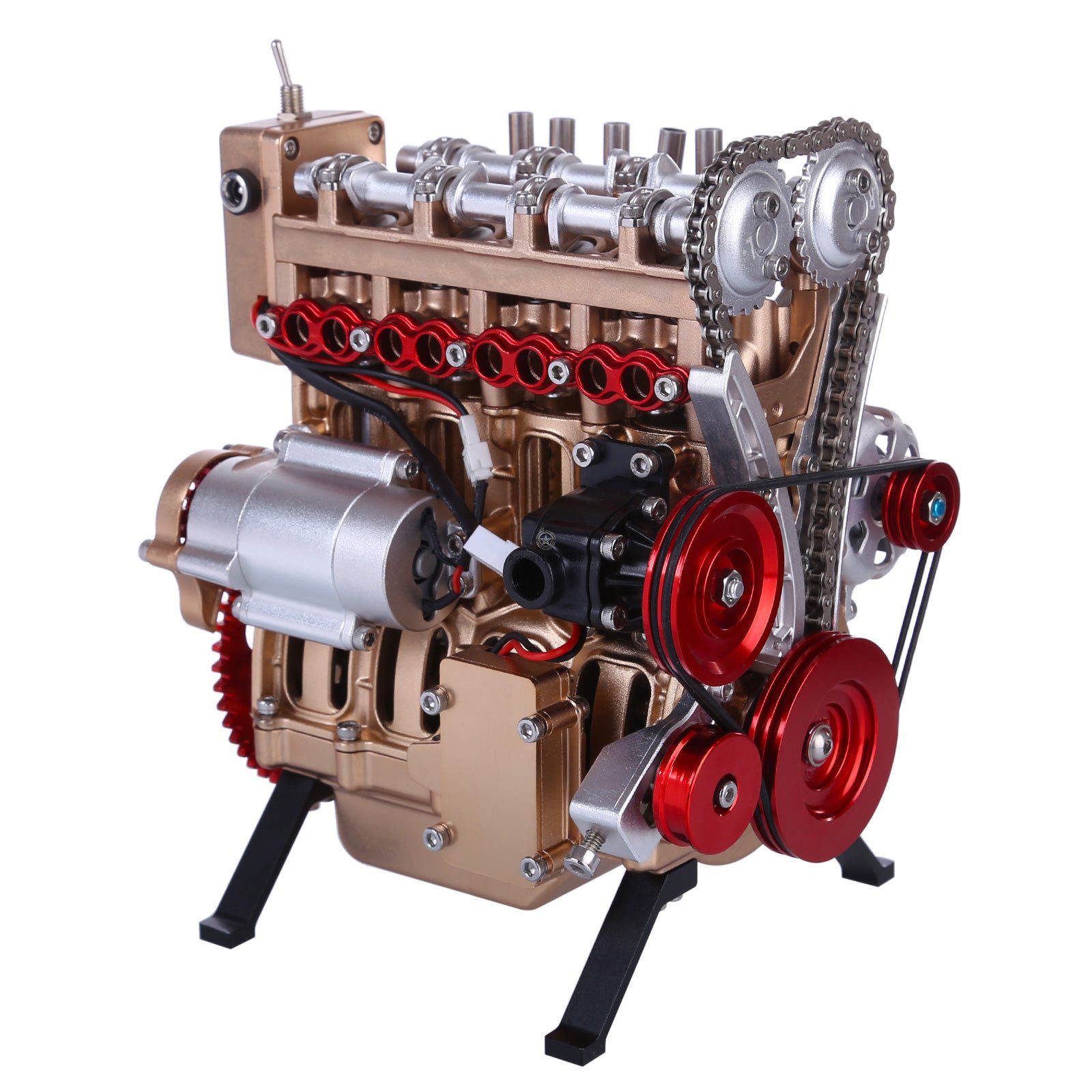 Teching Engine Assembly Kit: Full Metal 4-Cylinder Car Engine Building Kit for STEM Education and Gift Collection - Enginediy Teching Engine Assembly Kit: Full Metal 4-Cylinder Car Engine Building Kit for STEM Education and Gift Collection - Enginediy