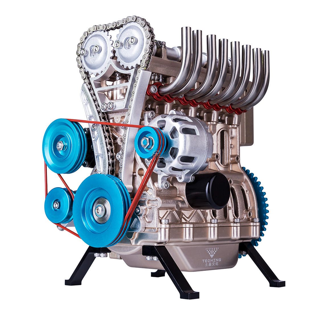 TECHING L4 Miniature DIY Engine Kit - Build Your Own Full Metal 4-Cylinder Model Engine TECHING L4 Miniature DIY Engine Kit - Build Your Own Full Metal 4-Cylinder Model Engine