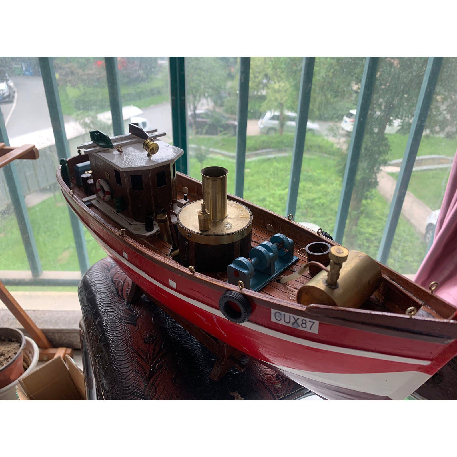 Mini Single Cylinder Steam Engine Kit with Boiler for Model Ships Under 50cm Mini Single Cylinder Steam Engine Kit with Boiler for Model Ships Under 50cm