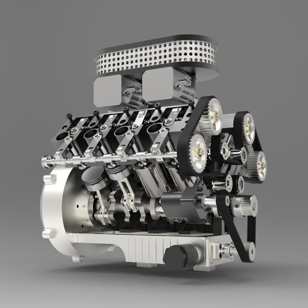 Enjomor Gasoline V8 Engine Model with Starter Kit