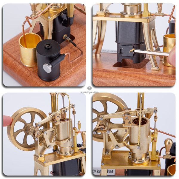1/12 Scale RETROL R01 Stirling External Combustion Engine Model Water-cooled Pumping Engine Mechanical Toy Set