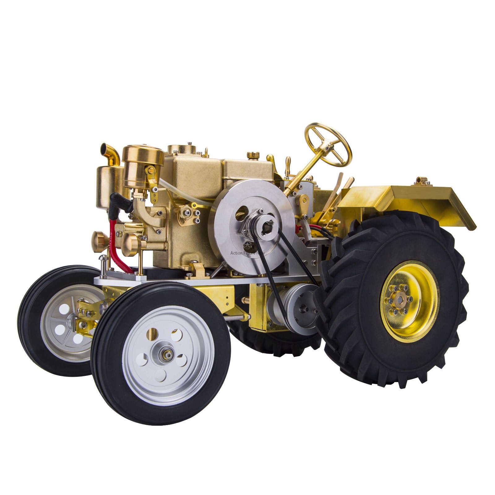 Antique Tractor Model with Mini Water-cooled Single-cylinder Gasoline Engine Antique Tractor Model with Mini Water-cooled Single-cylinder Gasoline Engine