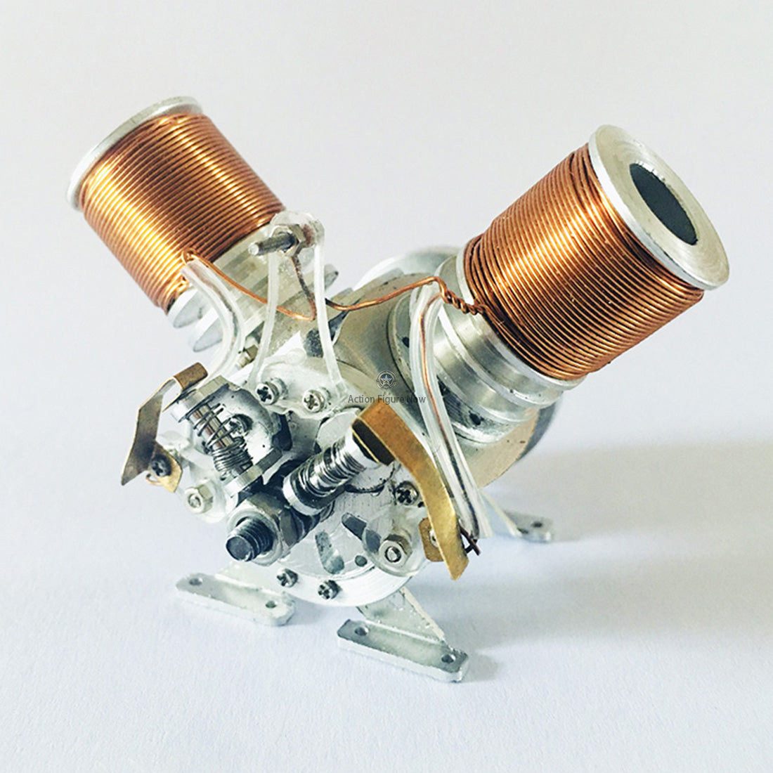 Metal Mini V Type Double-Cylinder V2 Electromagnetic Engine Model Kit Metal Mini V Type Double-Cylinder V2 Electromagnetic Engine Model Kit