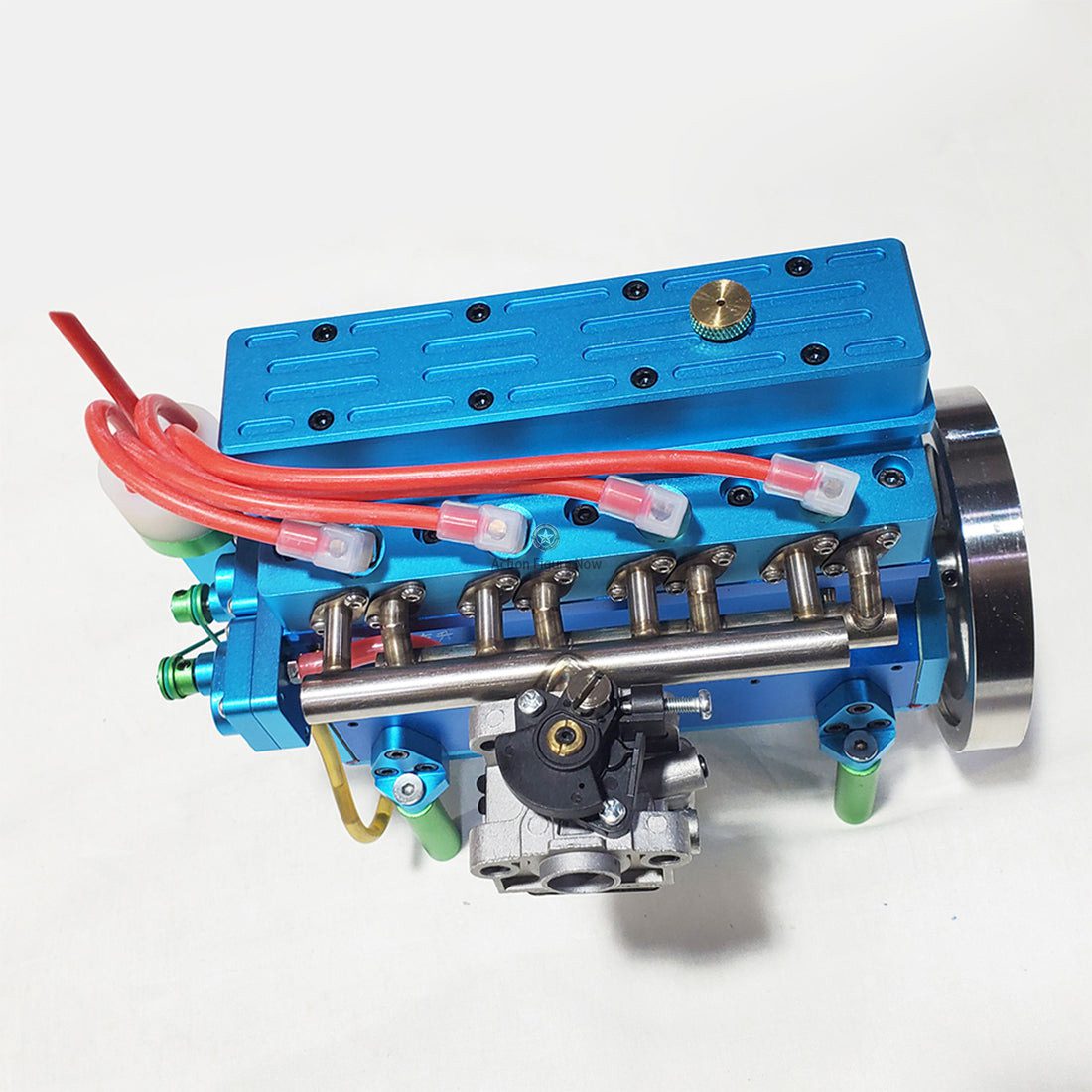 32cc Inline 4-Cylinder Water-Cooled Gasoline Engine for 1:5 RC Models (Car/Boat) - Blue 32cc Inline 4-Cylinder Water-Cooled Gasoline Engine for 1:5 RC Models (Car/Boat) - Blue