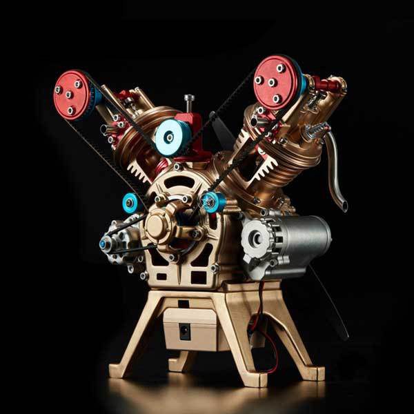 DIY V2 Engine Model Assembly Kit: Premium Quality 2-Cylinder VTwin Engine Model for Collection and Education (217Pcs) DIY V2 Engine Model Assembly Kit: Premium Quality 2-Cylinder VTwin Engine Model for Collection and Education (217Pcs)