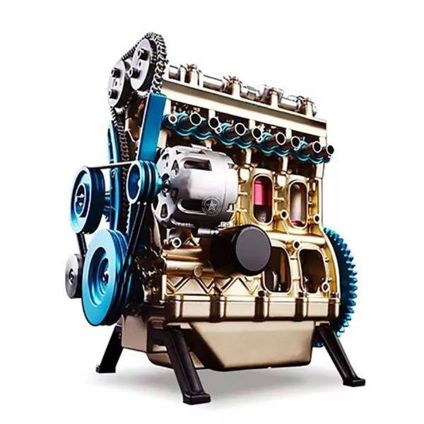 TECHING L4 Miniature DIY Engine Kit - Build Your Own Full Metal 4-Cylinder Model Engine TECHING L4 Miniature DIY Engine Kit - Build Your Own Full Metal 4-Cylinder Model Engine