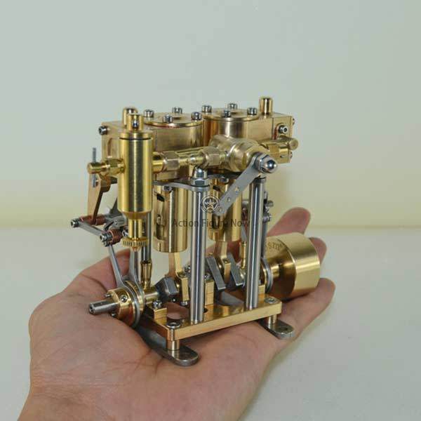 2-Cylinder Oscillating Marine Steam Engine Copper Model 2-Cylinder Oscillating Marine Steam Engine Copper Model