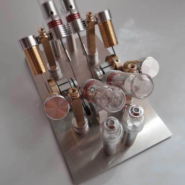 4 Cylinder V-Shape External Combustion Stirling Engine Generator Model 4 Cylinder V-Shape External Combustion Stirling Engine Generator Model