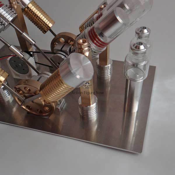 4 Cylinder V-Shape External Combustion Stirling Engine Generator Model 4 Cylinder V-Shape External Combustion Stirling Engine Generator Model