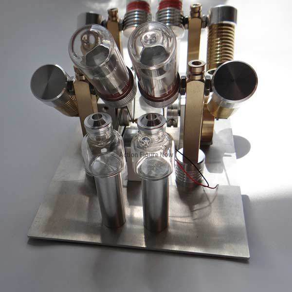 4 Cylinder V-Shape External Combustion Stirling Engine Generator Model 4 Cylinder V-Shape External Combustion Stirling Engine Generator Model