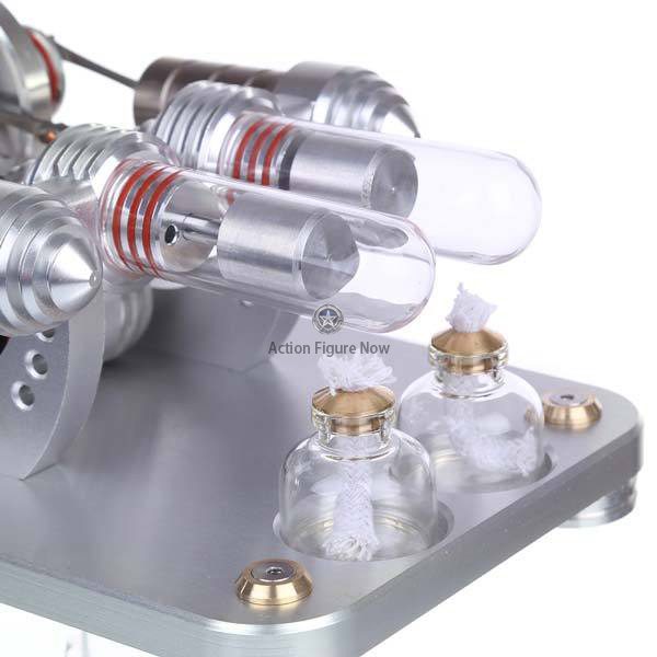 2-Cylinder Stirling Engine Electricity Generator Education Toy Model with Colorful LED Illumination (M14-22-D) 2-Cylinder Stirling Engine Electricity Generator Education Toy Model with Colorful LED Illumination (M14-22-D)