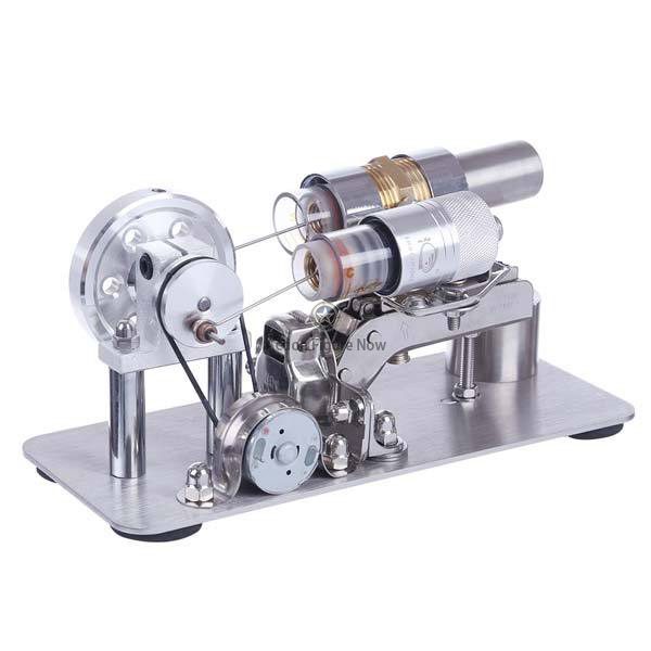 Enginediy Stirling Engine Motor Aluminum Flywheel Electricity Generator STEM Toy