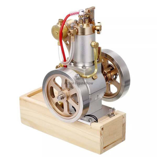 Vertical Hit and Miss Engine with Hand-Crank Startup - Metal IC Engine Model Gift Collection