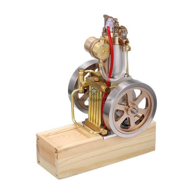 Vertical Hit and Miss Engine with Hand-Crank Startup - Metal IC Engine Model Gift Collection Vertical Hit and Miss Engine with Hand-Crank Startup - Metal IC Engine Model Gift Collection