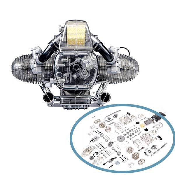 Flat-Twin Airhead Engine Model Kit - Build Your Own Two-Cylinder BMW Engine DIY Assembly Kit Flat-Twin Airhead Engine Model Kit - Build Your Own Two-Cylinder BMW Engine DIY Assembly Kit