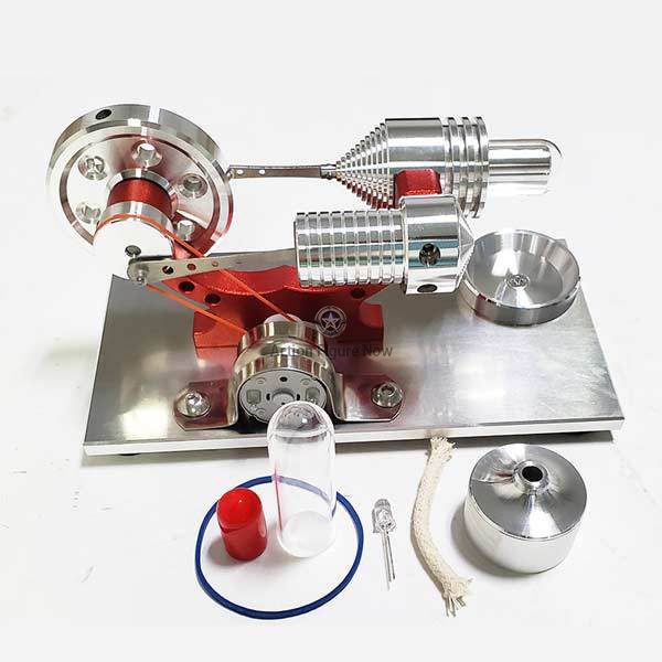 Portable Stirling Engine Generator, Solid Metal Construction, Illuminates Colorful LED, Ideal for Entry-Level Enthusiasts Portable Stirling Engine Generator, Solid Metal Construction, Illuminates Colorful LED, Ideal for Entry-Level Enthusiasts