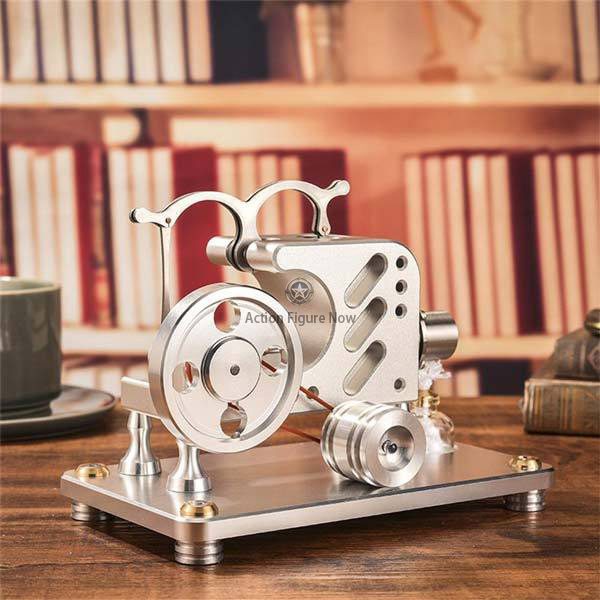 Solid Metal Hot Air Stirling Engine Educational Electricity Power Generator Toy Model (T16-03)