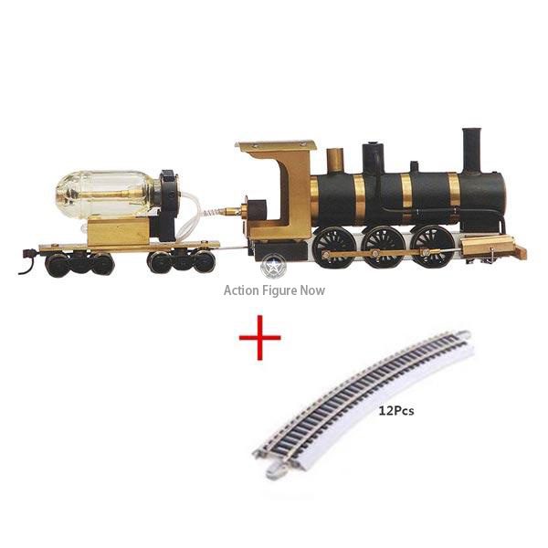 1:87 HO Scale Live Steam Locomotive Engine Kit with Boiler, Fuel Tank, and Track 1:87 HO Scale Live Steam Locomotive Engine Kit with Boiler, Fuel Tank, and Track