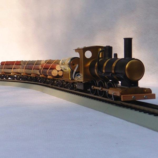 1:87 HO Scale Live Steam Locomotive Engine Kit with Boiler, Fuel Tank, and Track 1:87 HO Scale Live Steam Locomotive Engine Kit with Boiler, Fuel Tank, and Track