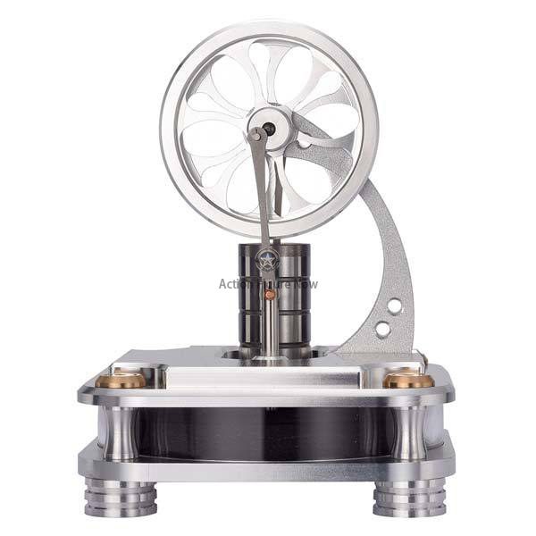 Stainless Steel Low-Temperature Stirling Engine Kit for Education and Experimentation