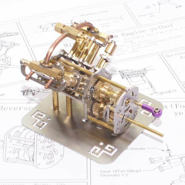 Mini Craftsman V4 Steam Engine with Reverse Gearbox, Toy and Educational STEM Gift Mini Craftsman V4 Steam Engine with Reverse Gearbox, Toy and Educational STEM Gift