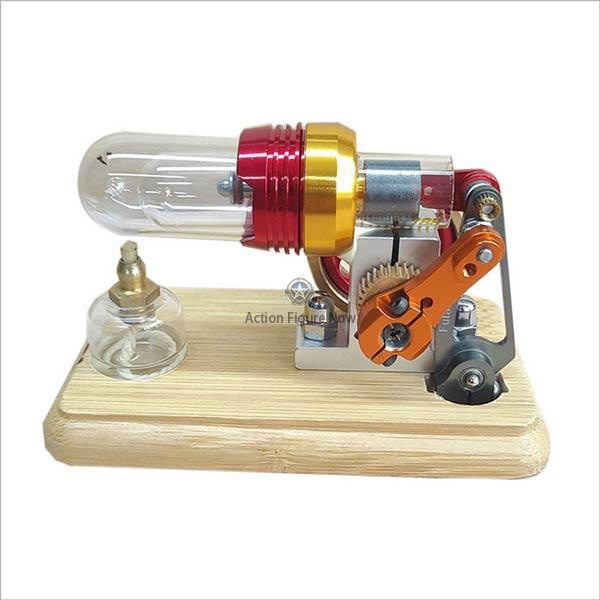 Mini Hot Air Stirling Engine Motor Model with External Combustion Educational Toy Kit