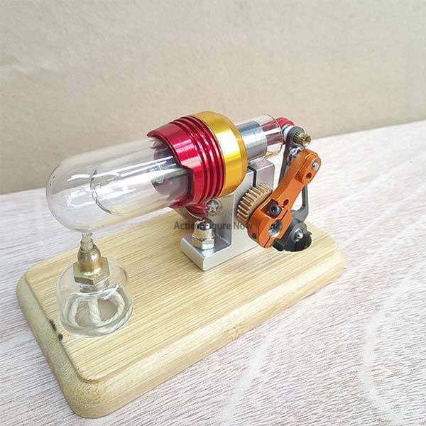 Solid Metal Hot Air Stirling Engine Educational Electricity Power Generator Toy Model (T16-03)