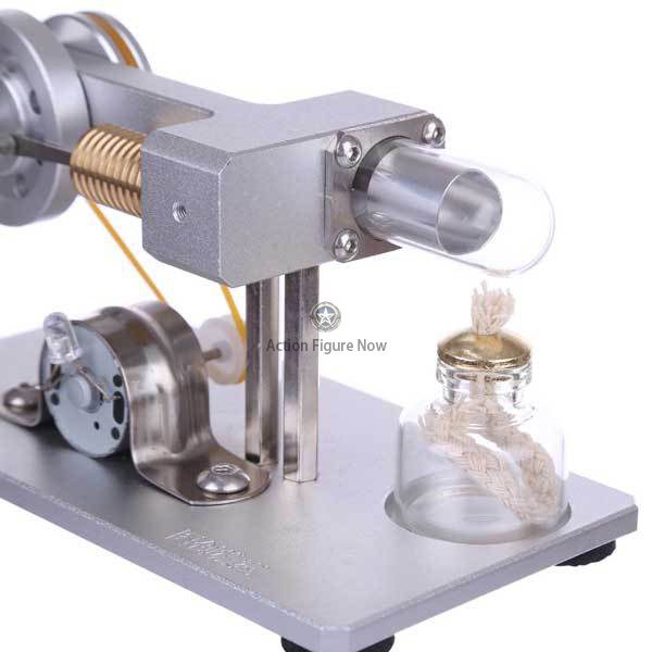 Stirling Engine Model Kit with LED Display: Mini Hot Air Physics Experiment Educational Toy Stirling Engine Model Kit with LED Display: Mini Hot Air Physics Experiment Educational Toy