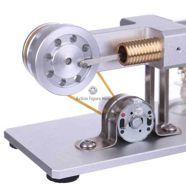 Stirling Engine Model Kit with LED Display: Mini Hot Air Physics Experiment Educational Toy Stirling Engine Model Kit with LED Display: Mini Hot Air Physics Experiment Educational Toy